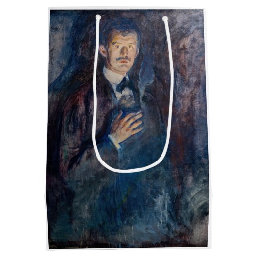 Edvard Munch - Self-Portret met Sigarette Medium Cadeauzakje (Achterkant)