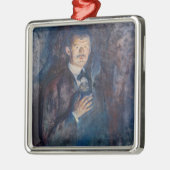 Edvard Munch - Self-Portret met Sigarette Metalen Ornament (Links)