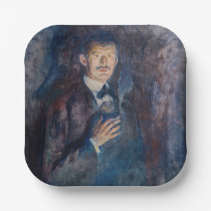 Edvard Munch - Self-Portret met Sigarette Papieren Bordje