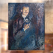 Edvard Munch - Self-Portret met Sigarette Raamsticker (Vel 2)