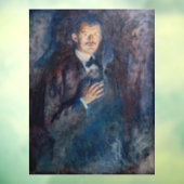 Edvard Munch - Self-Portret met Sigarette Raamsticker (Vel 3)