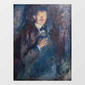 Edvard Munch - Self-Portret met Sigarette Raamsticker (Vel)