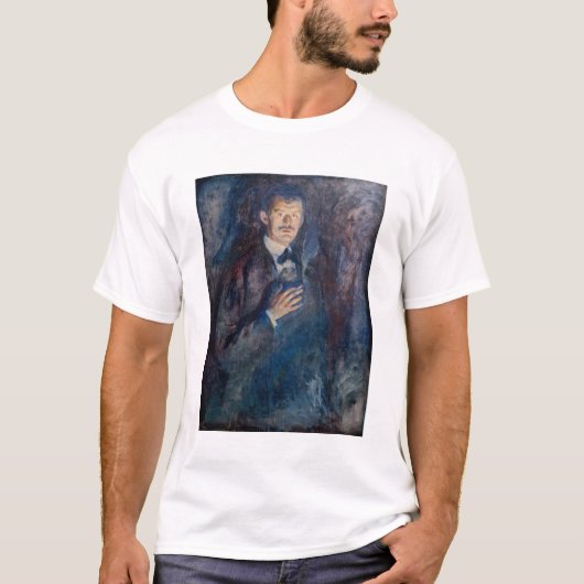 Edvard Munch - Self-Portret met Sigarette T-shirt (Voorkant)