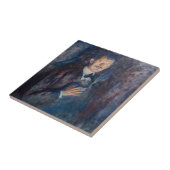 Edvard Munch - Self-Portret met Sigarette Tegeltje (Zijkant)