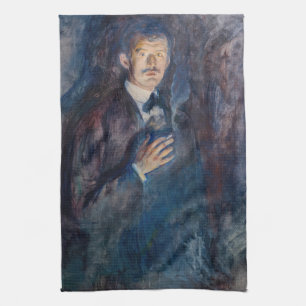 Edvard Munch - Self-Portret met Sigarette Theedoek