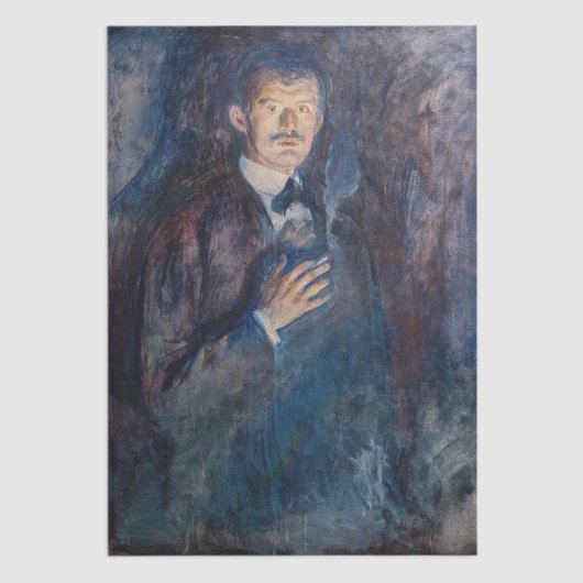 Edvard Munch - Self-Portret met Sigarette Tissuepapier