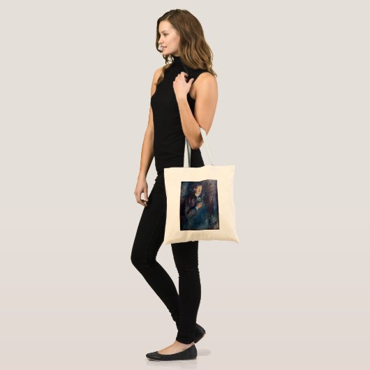 Edvard Munch - Self-Portret met Sigarette Tote Bag (Voorkant (model))