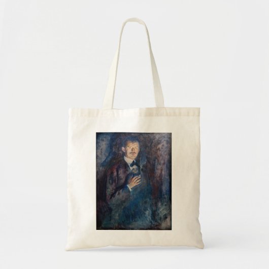 Edvard Munch - Self-Portret met Sigarette Tote Bag (Voorkant)