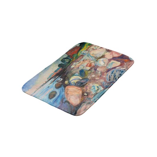 Edvard Munch - Shore met Red House Badmat (Gekanteld)