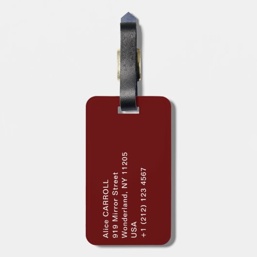 Edvard Munch - Shore met Red House Bagagelabel (Achterkant verticaal)