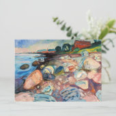 Edvard Munch - Shore met Red House Bedankkaart (Staand voorkant)