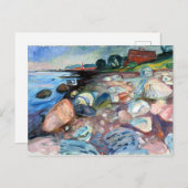 Edvard Munch Shore met Red House Briefkaart (Voorkant / Achterkant)