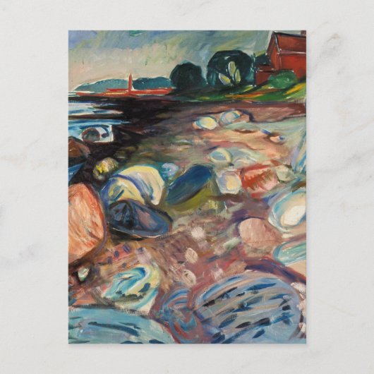 Edvard Munch - Shore met Red House Briefkaart (Voorkant)