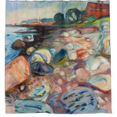 Edvard Munch - Shore met Red House Douchegordijn (Voorkant)