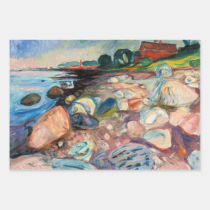 Edvard Munch - Shore met Red House Inpakpapier Vel