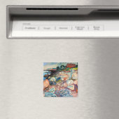 Edvard Munch - Shore met Red House Magneet (Insitu (Vaatwasser))