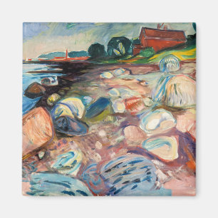 Edvard Munch - Shore met Red House Magneet