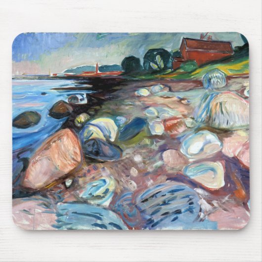 Edvard Munch Shore met Red House Muismat (Voorkant)