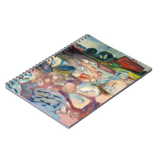 Edvard Munch - Shore met Red House Notitieboek (Linkerzijde)