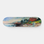 Edvard Munch - Shore met Red House Persoonlijk Skateboard (Horizontaal)