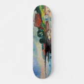 Edvard Munch - Shore met Red House Persoonlijk Skateboard (Voorkant)