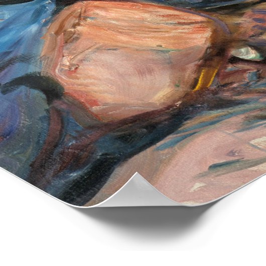 Edvard Munch - Shore met Red House Poster (Hoek)