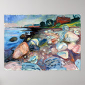 Edvard Munch Shore met Red House Poster (Voorkant)