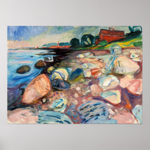 Edvard Munch - Shore met Red House Poster