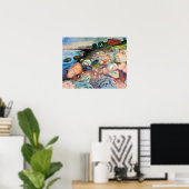 Edvard Munch - Shore met Red House Poster (Thuiskantoor)