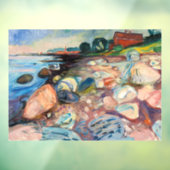 Edvard Munch - Shore met Red House Raamsticker (Vel 3)