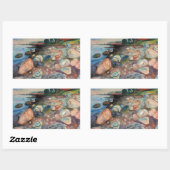 Edvard Munch - Shore met Red House Rechthoekige Sticker (Vel)