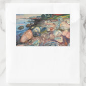 Edvard Munch - Shore met Red House Rechthoekige Sticker (Tas)