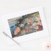 Edvard Munch - Shore met Red House Rechthoekige Sticker (Envelop)