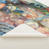 Edvard Munch - Shore met Red House Sherpa Deken (3/4)