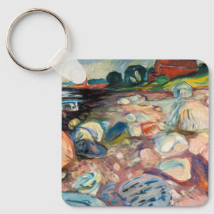 Edvard Munch - Shore met Red House Sleutelhanger