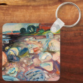 Edvard Munch - Shore met Red House Sleutelhanger (Achterkant)