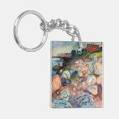 Edvard Munch - Shore met Red House Sleutelhanger (Voorkant Links)