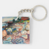 Edvard Munch - Shore met Red House Sleutelhanger (Achterkant)