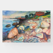 Edvard Munch - Shore met Red House Spandoek (Horizontaal)