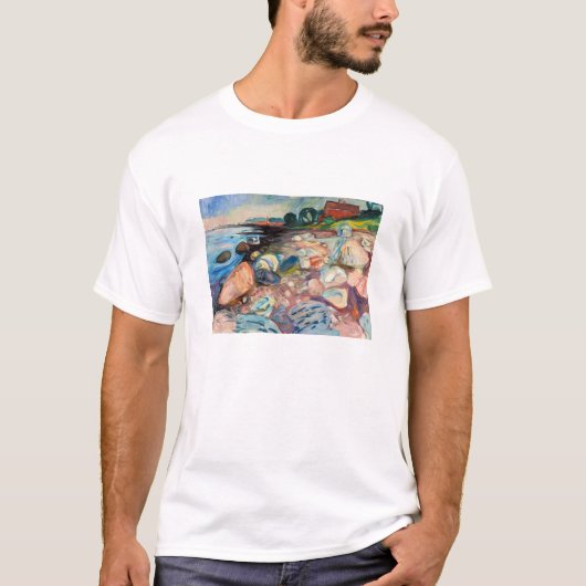 Edvard Munch - Shore met Red House T-shirt (Voorkant)