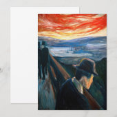 Edvard Munch - Sick Mood op zonsondergang, wanhoop Bedankkaart (Voorkant / Achterkant)