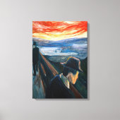 Edvard Munch - Sick Mood op zonsondergang, wanhoop Canvas Afdruk (Voorkant)
