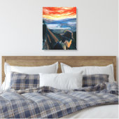 Edvard Munch - Sick Mood op zonsondergang, wanhoop Canvas Afdruk (Insitu (Slaapkamer))