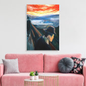 Edvard Munch - Sick Mood op zonsondergang, wanhoop Canvas Afdruk (Insitu (Woonkamer))