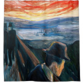 Edvard Munch - Sick Mood op zonsondergang, wanhoop Douchegordijn (Voorkant)