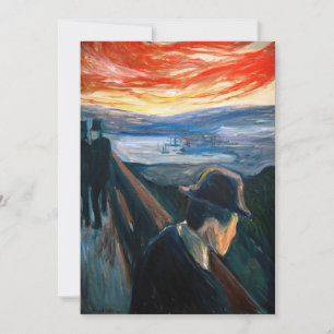 Edvard Munch - Sick Mood op zonsondergang, wanhoop Kaart