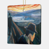 Edvard Munch - Sick Mood op zonsondergang, wanhoop Keramisch Ornament (Links)