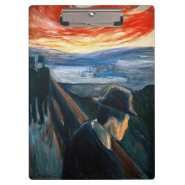 Edvard Munch - Sick Mood op zonsondergang, wanhoop Klembord