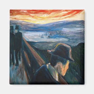 Edvard Munch - Sick Mood op zonsondergang, wanhoop Magneet