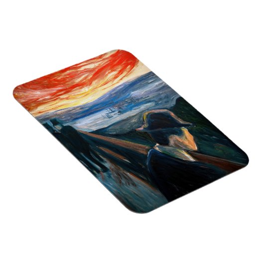Edvard Munch - Sick Mood op zonsondergang, wanhoop Magneet (Rechterzijde)